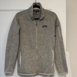 Patagonia Women’s Heathered Gray Zip-Up Jacket. Size L